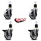Service Caster 5'' Semi Steel Wheel Swivel 1-7/8'' Expanding Stem Caster Set 2 Brakes, 4PK SCC-EX20S515-SSR-2-PLB-2-178 - alternate 5